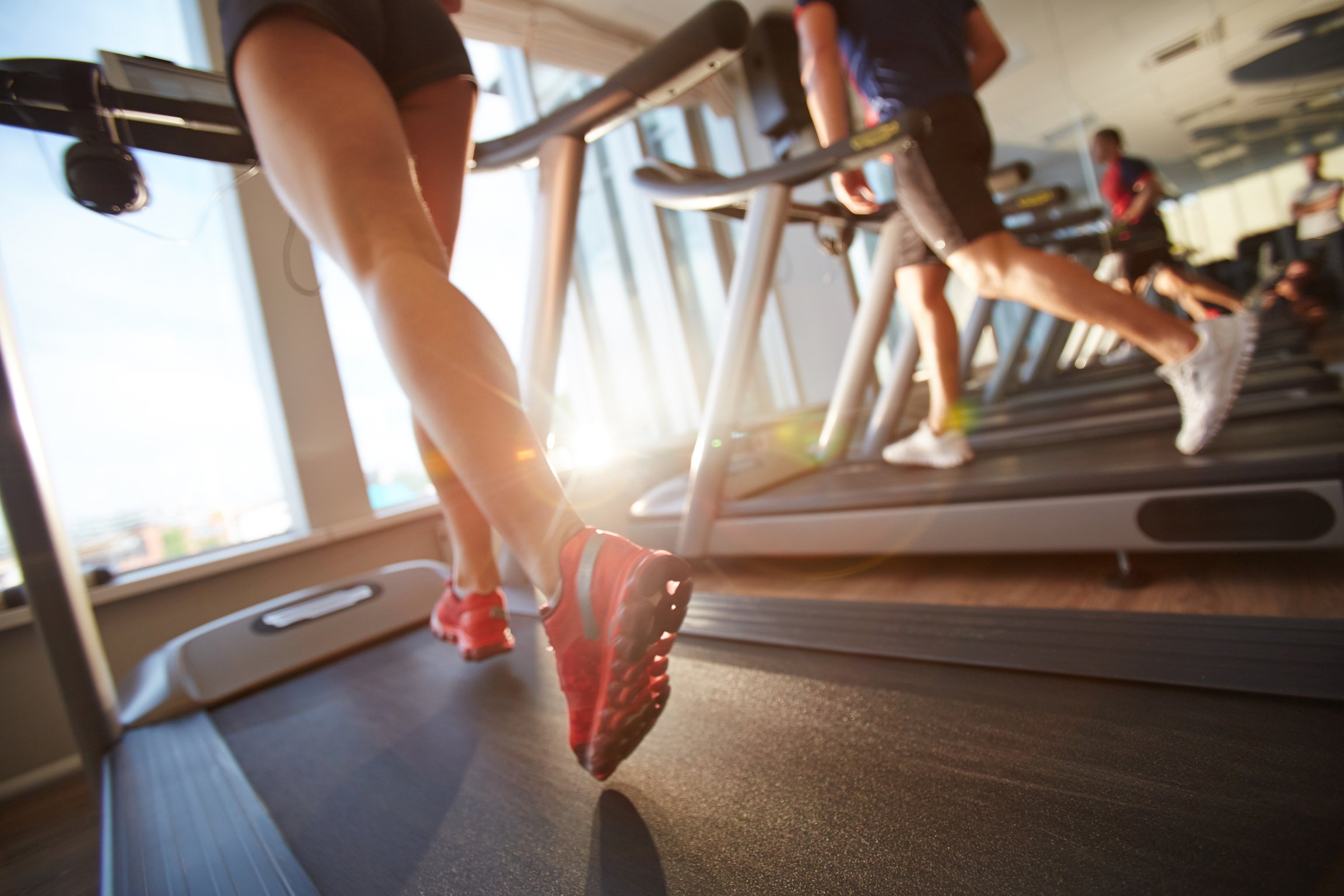 Running on treadmill